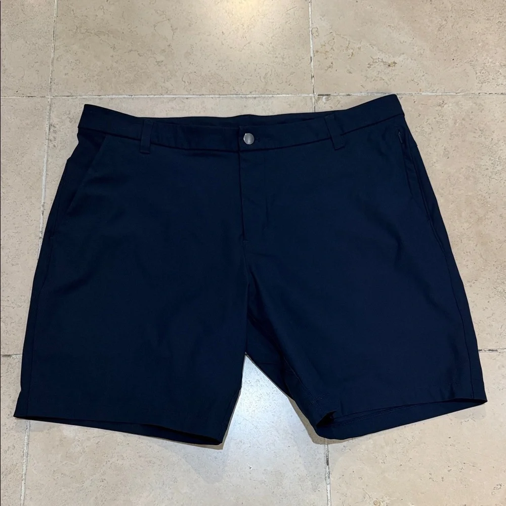 Lululemon Athletica Dark Blue Flat Front Shorts